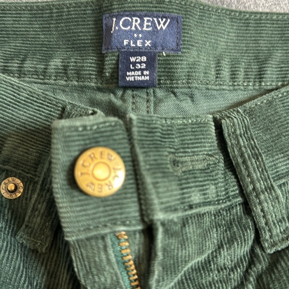 Green Corduroy J. Crew Pants - Picture 2 of 4